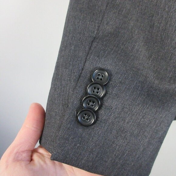 Banana Republic 100% Wool Tailored Fit Blazer Men 42 Long Grey Sport Coat 694 - Picture 6 of 16